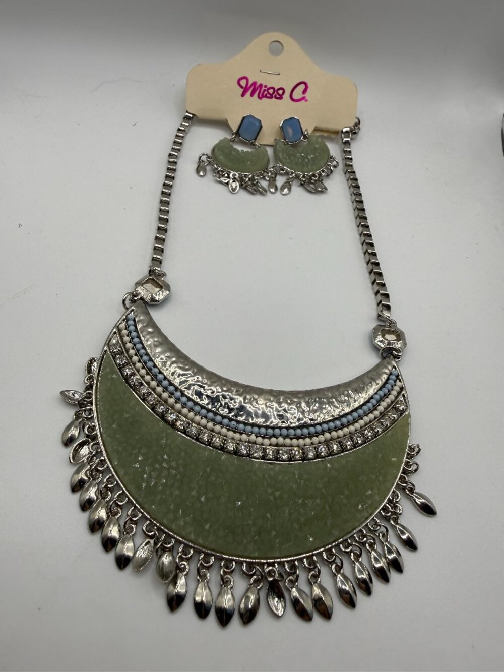 Vintage new Miss C sparkling necklace and earring set